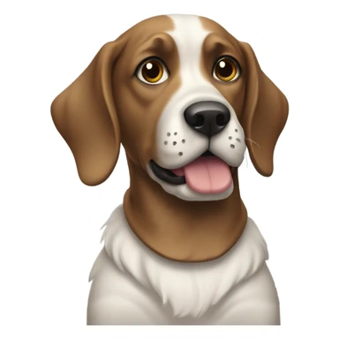 Perro con un hueso en la boca sticker