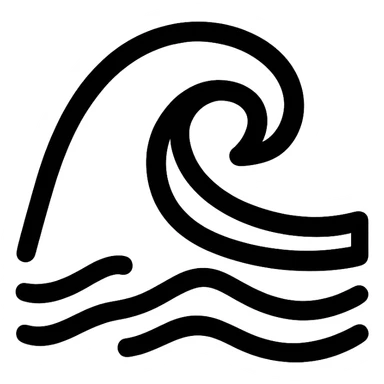 Ocean wave icon for Notion sticker