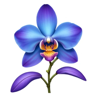 blue orchide sticker