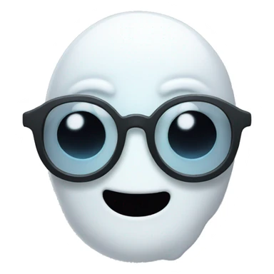 ghost with glasses  sticker