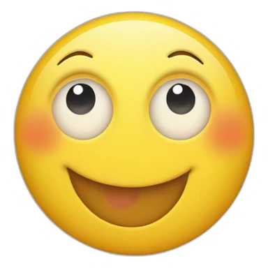 Smiling face with smiling eye and three heart sticker