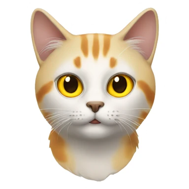 Orage cat with yellow eyes sticker