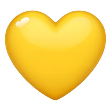 yellow heart, simple and glossy sticker