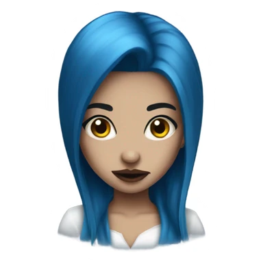 Vampire girl blue hair sticker