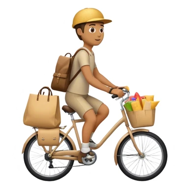 Cicloviaggiatore bici carica  sticker