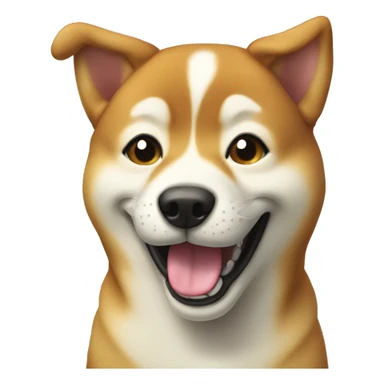siba-inu dog smiling  sticker