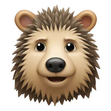 a mixture of a hedgehog and a bear sticker