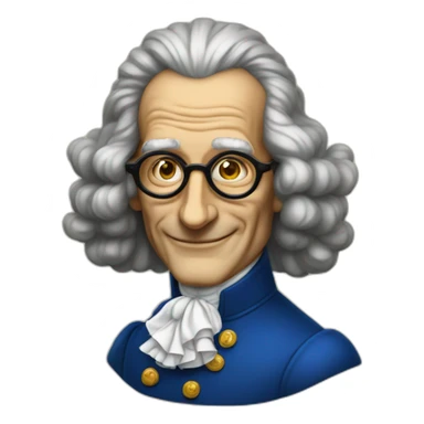 voltaire avec des lunettes sticker