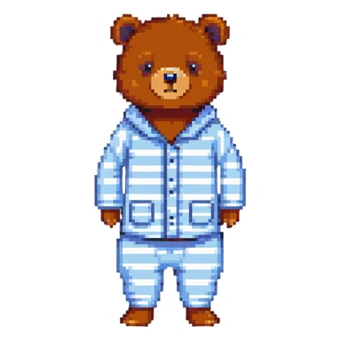 Bear in pajamas sticker