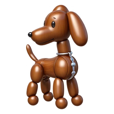 Balloon dog made of wood sticker