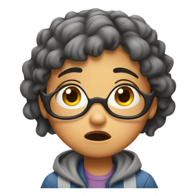 shocked girl emoji sticker