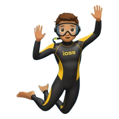 scuba diver, simple sticker