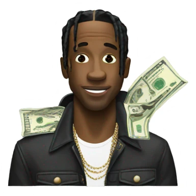 Travis Scott earning money sticker