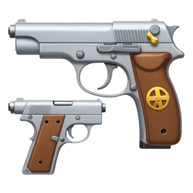 Un persona Blanco una gora de lado y una pistola sticker