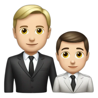 Zelensky and Putin's child sticker