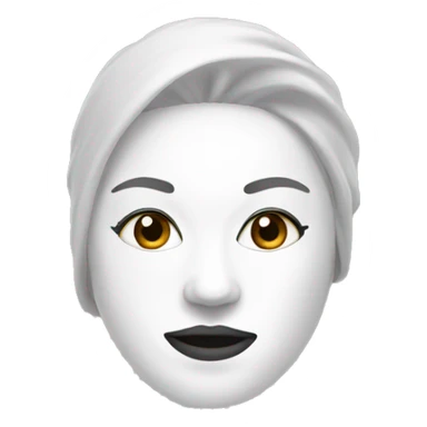 face mask white beauty sticker
