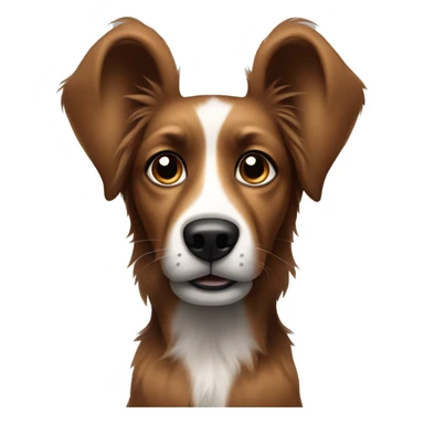 Brown dog with black spots and long fluffy ears ( no white) sticker