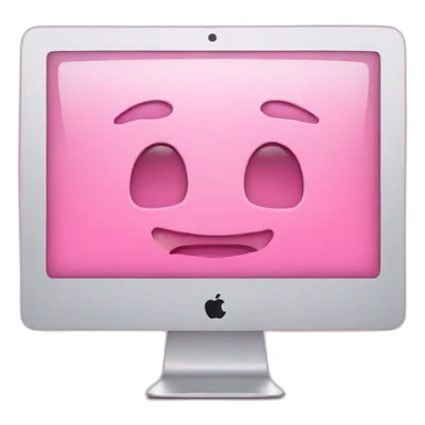 pink mac screen sticker