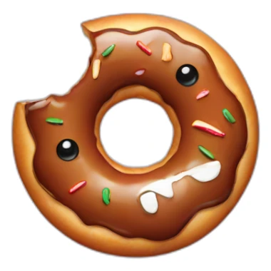 A donut calling for a pizza sticker