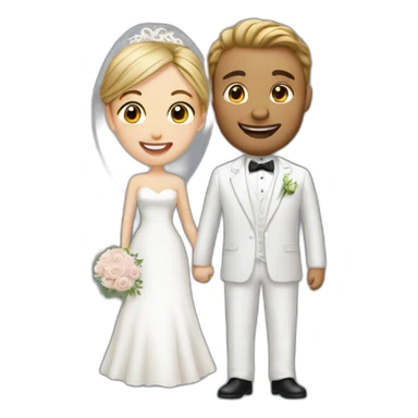 Bride and the groom sticker