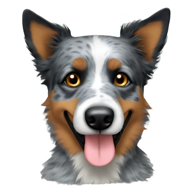 Long haired Blue heeler sticker