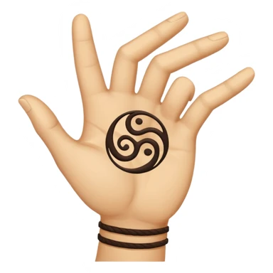 Triskelion hand sign sticker