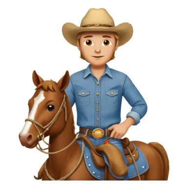 Rancher Riding A Horse And Roping Cattle sticker
