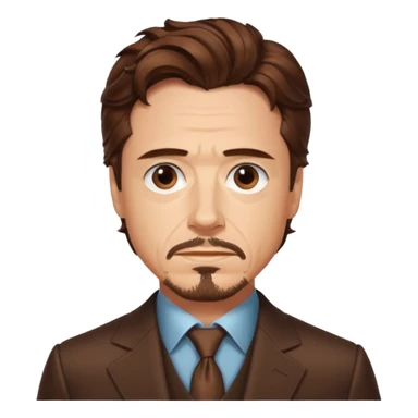Tony Stark with wavy hair sticker