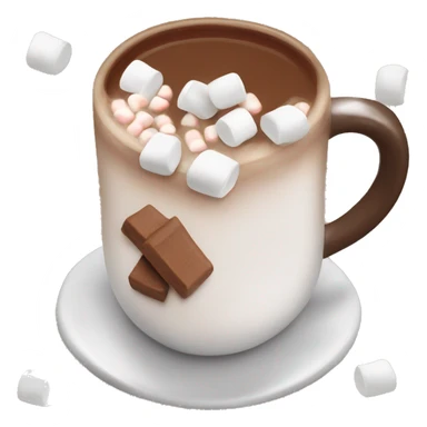 Hot chocolate with marshmallows on top sticker