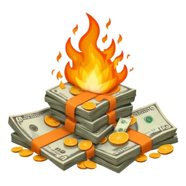 Money on Fire sticker