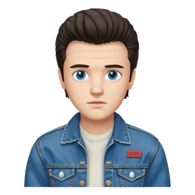 steve from stranger things, elvis hair style sticker