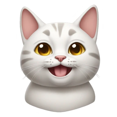 cat with tongue and squinting eyes  sticker