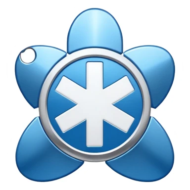 blue medical star of life symbol sticker