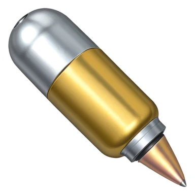 a single bullet sligly ratated to the right side sticker