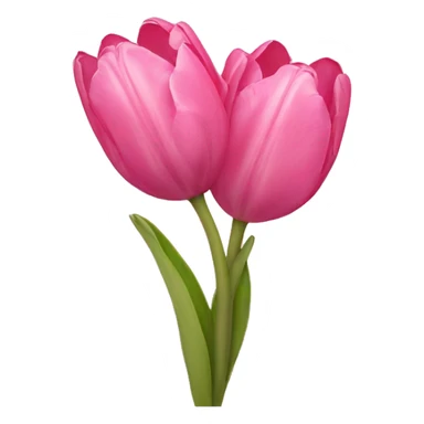 Pink tulips with a bow sticker