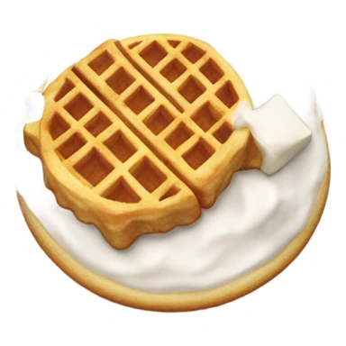 cow on a waffle sticker