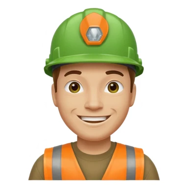 garbage man with green helmet sticker