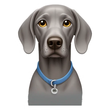 Create a Weimaraner dog emoji sticker