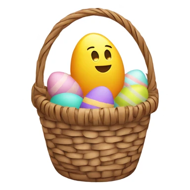 Easter eggs in a basket sticker