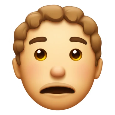 Sleepy face emoji with tongue hanging out tired brown skin sticker