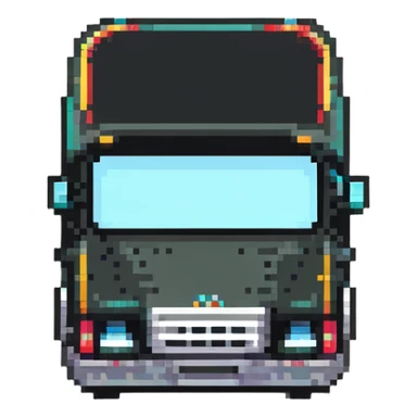 tiny simple city bus transportation icon, modern colors, minimal details, small size sticker