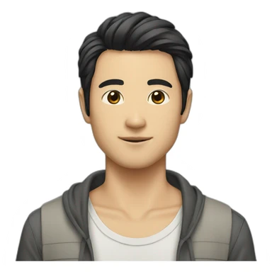 Japanese-guy-black-hair sticker