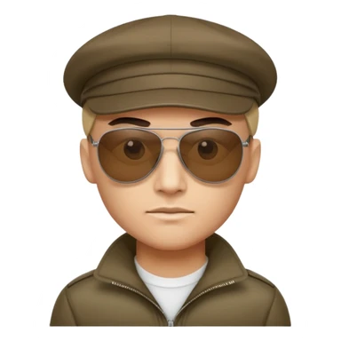hitman with sunglasses and cap sticker