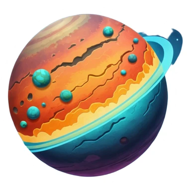 Planet ellipse sticker