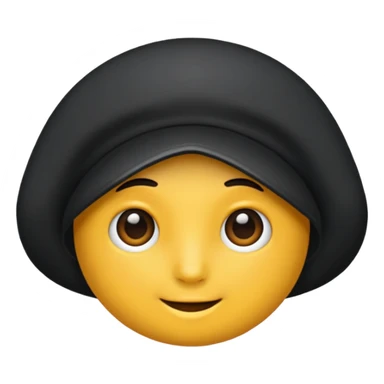 Siyah şapka sticker