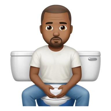 Kanye on toilet sticker