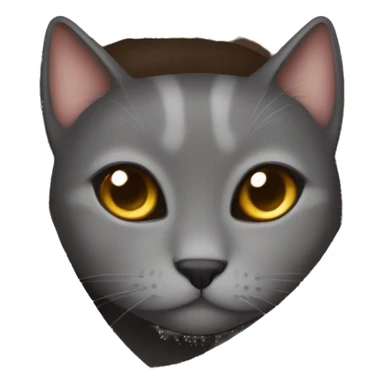 grey cat cozy in brown blanket  sticker
