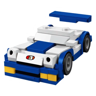 Lego wide-body dark blue Cardstock Papercraft fr-s racecar sticker