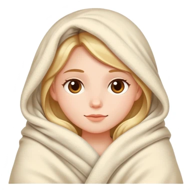 girl in a blanket sticker