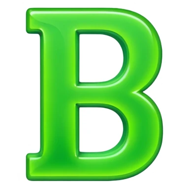 neon green letter D sticker